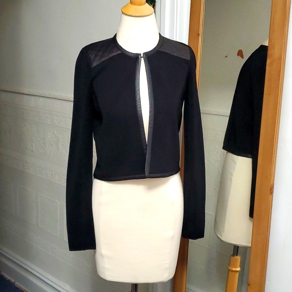 Barneys New York Black Cropped Jacket